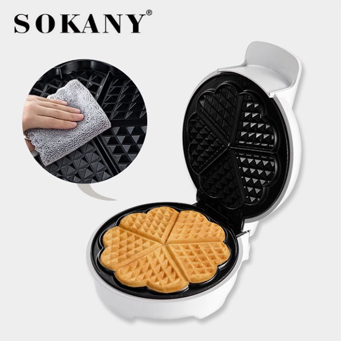 Máy Làm Bánh Waffle - Máy Bánh Kẹp Sokany Chính Hãng