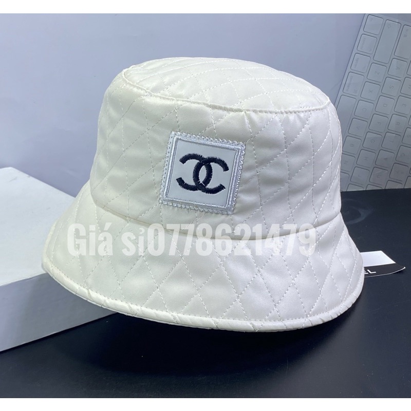mũ vành da xịn - nón bucket hàn quốc logo hàng vnxk full tem