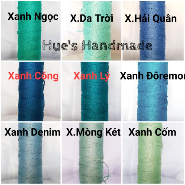 Sợi Dệt Cotton Trơn - Sợi Dệt - Sợi Móc Mũ - Sợi Móc Túi Xách - (125g đã trừ lõi)