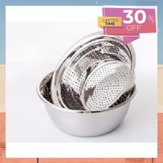 Bộ 2 thau rổ inox MK131