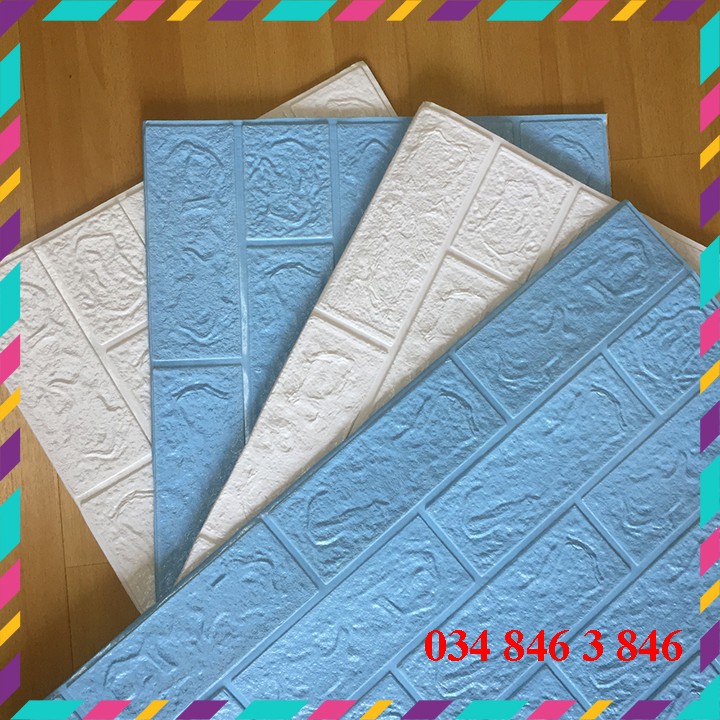Xốp dán tường ❤️FREESHIP❤️ tấm xốp giả gạch dán tường, cách nhiệt, cách âm, chống ẩm loại 3MM KT 77x70CM | BigBuy360 - bigbuy360.vn