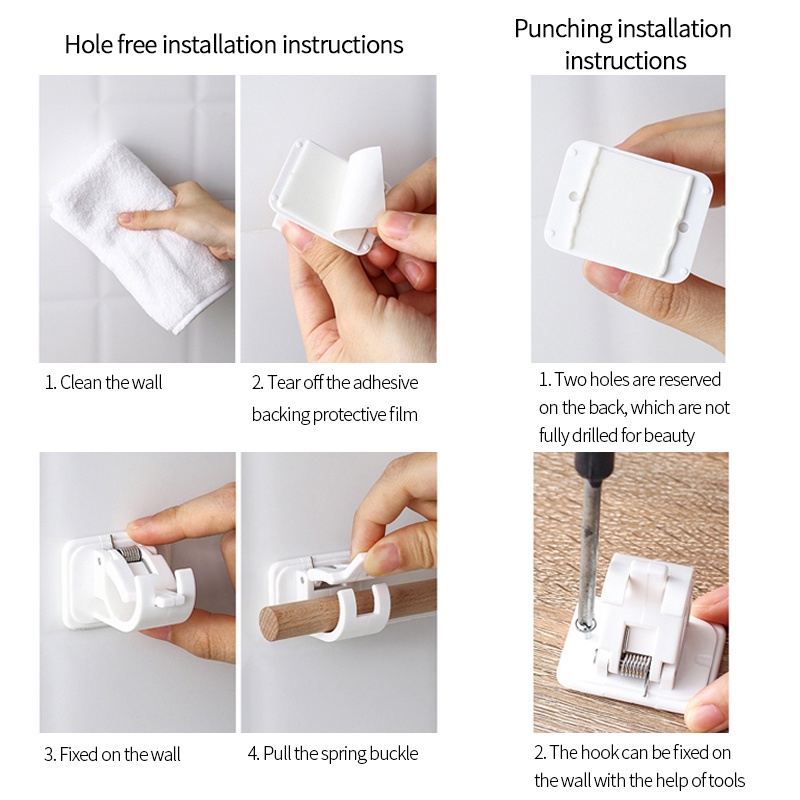Móc Treo Rèm Cửa Gắn Tường Không Cần Đục Lỗ