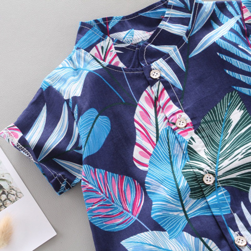 Bộ Áo Sơ Mi + Quần Short Màu Trơn Phong Cách Anh Quốc Thời Trang Mùa Hè Cho Bé Trai 0-4 Tuổi Se7En