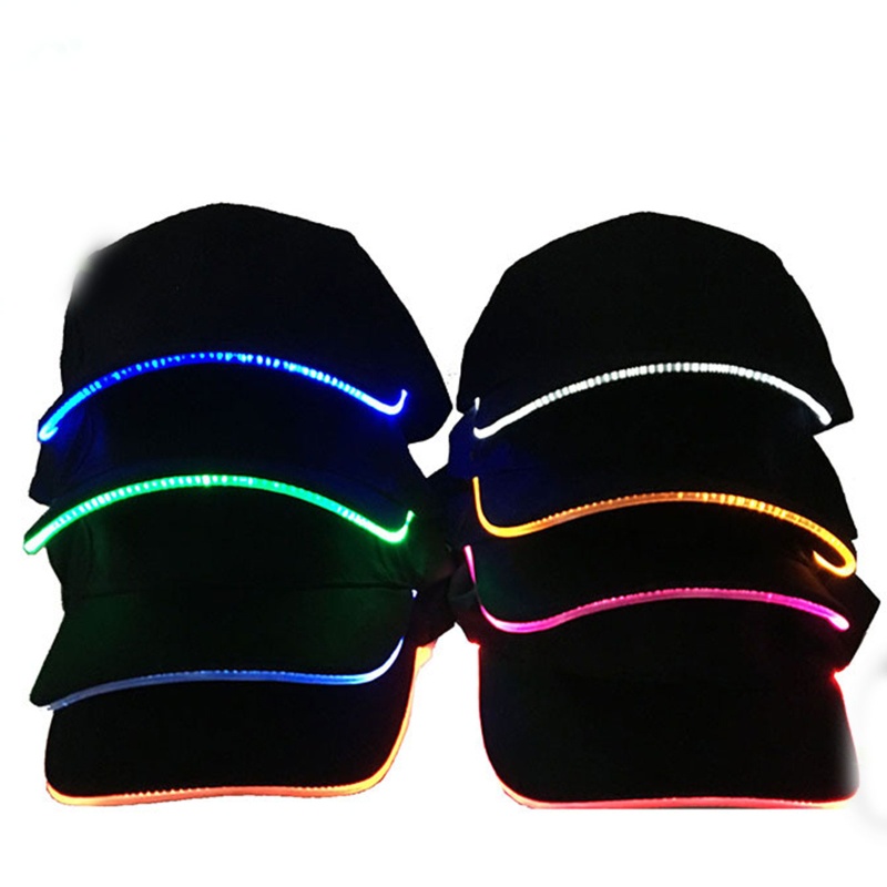 Mũ Lưỡi Trai Gắn Đèn LED Phát Sáng Phong Cách Thể Thao Thời Trang Halloween / Giáng Sinh Mới