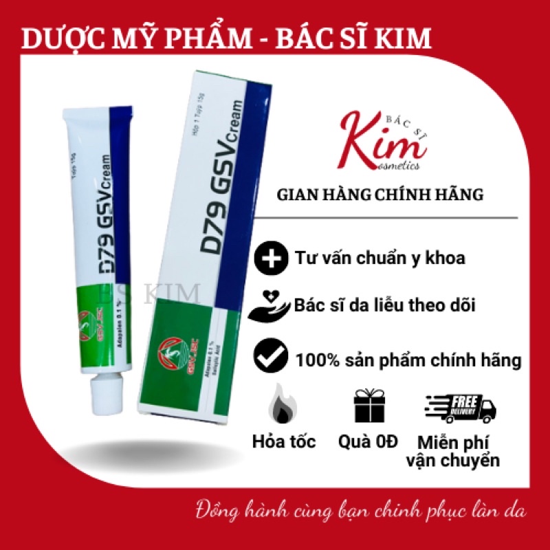 Gel giảm mụn trứng cá, mụn lưng, dày sừng nang lông chứa Adapalen và Salicylic Acid- glow.bykim