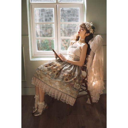 YAS0825-Váy Lolita hoa hướng dương