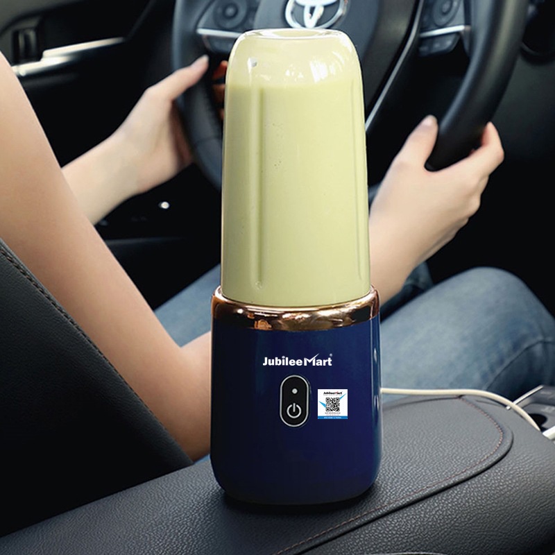 HỎA TỐC 2H - Máy Xay Sinh Tố 6 Lưỡi Cầm Tay Jubilee Mart 300mL Sử Dụng Pin Sạc USB, Xay Đá, Sinh Tố - BẢO HÀNH 12 THÁNG