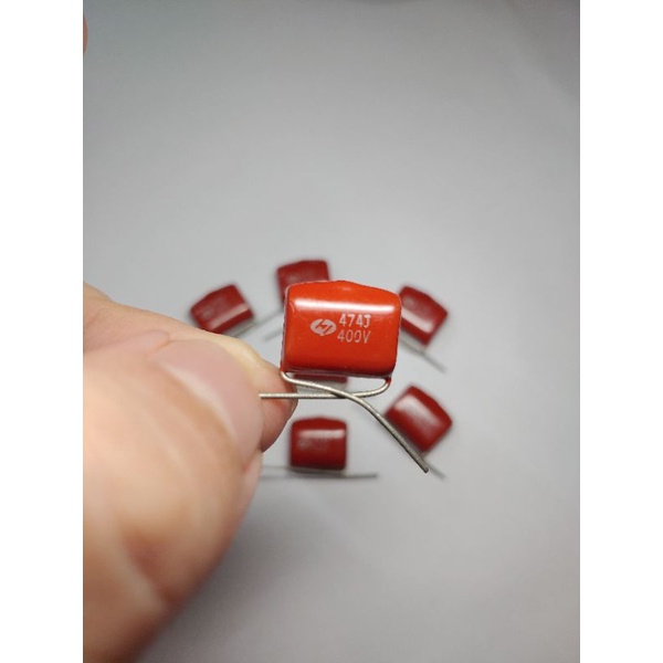 Tụ 474J 400V 0.47uF  470nF màu nâu P15mm