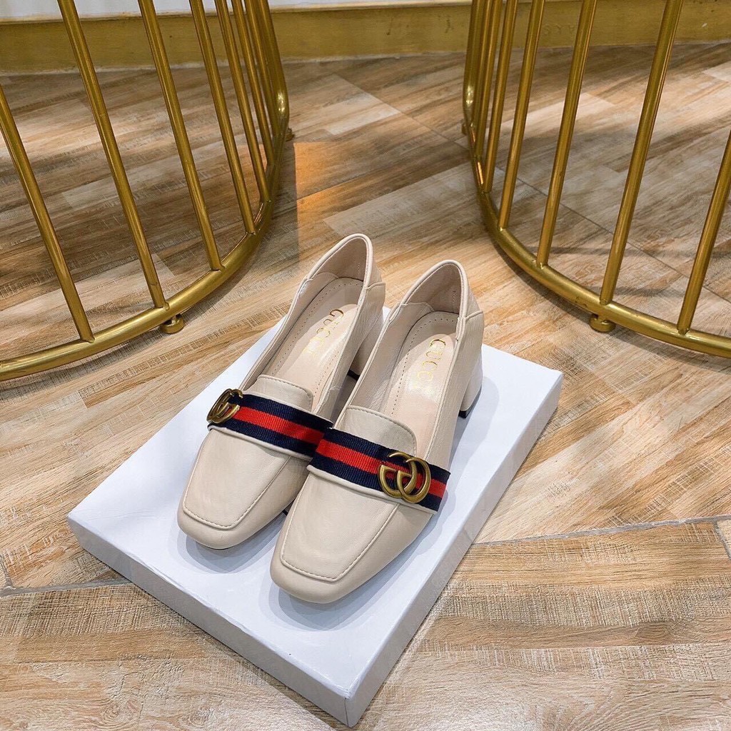 [ Ảnh Thật ] GIÀY CAO GÓT DA TRƠN GÓT TRỤ-HONASHOES | BigBuy360 - bigbuy360.vn