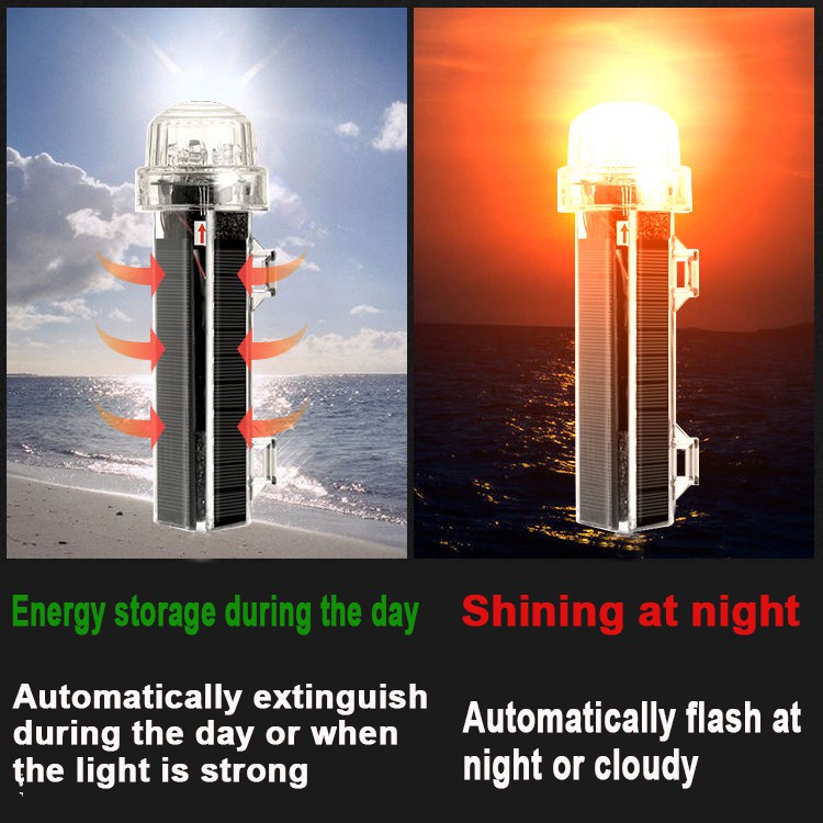 Đèn Tín Hiệu Năng Lượng Mặt Trời Tự Động Chống Thấm Nước Cho Tàu Thuyền