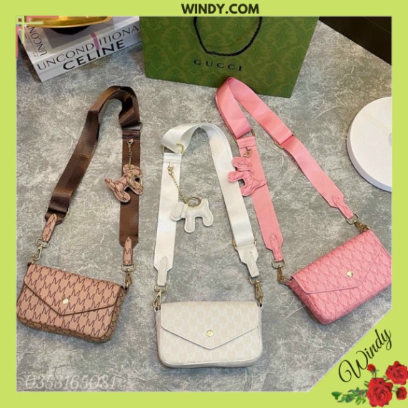 Túi Xách Nữ Đeo Chéo Chữ M Tặng kèm chó dễ thương WINDY.COM