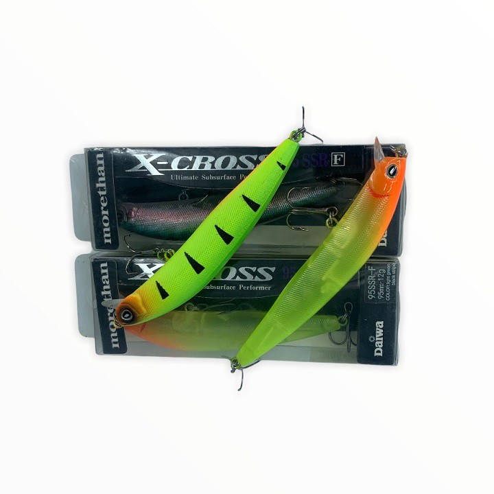 [ĂN LÀ DÍNH] mồi lure X-CROSS 95 SSR 95mm x 12g, mồi lure chìm câu biển dạ quang, mồi giả câu cá chẽm cực rẻ