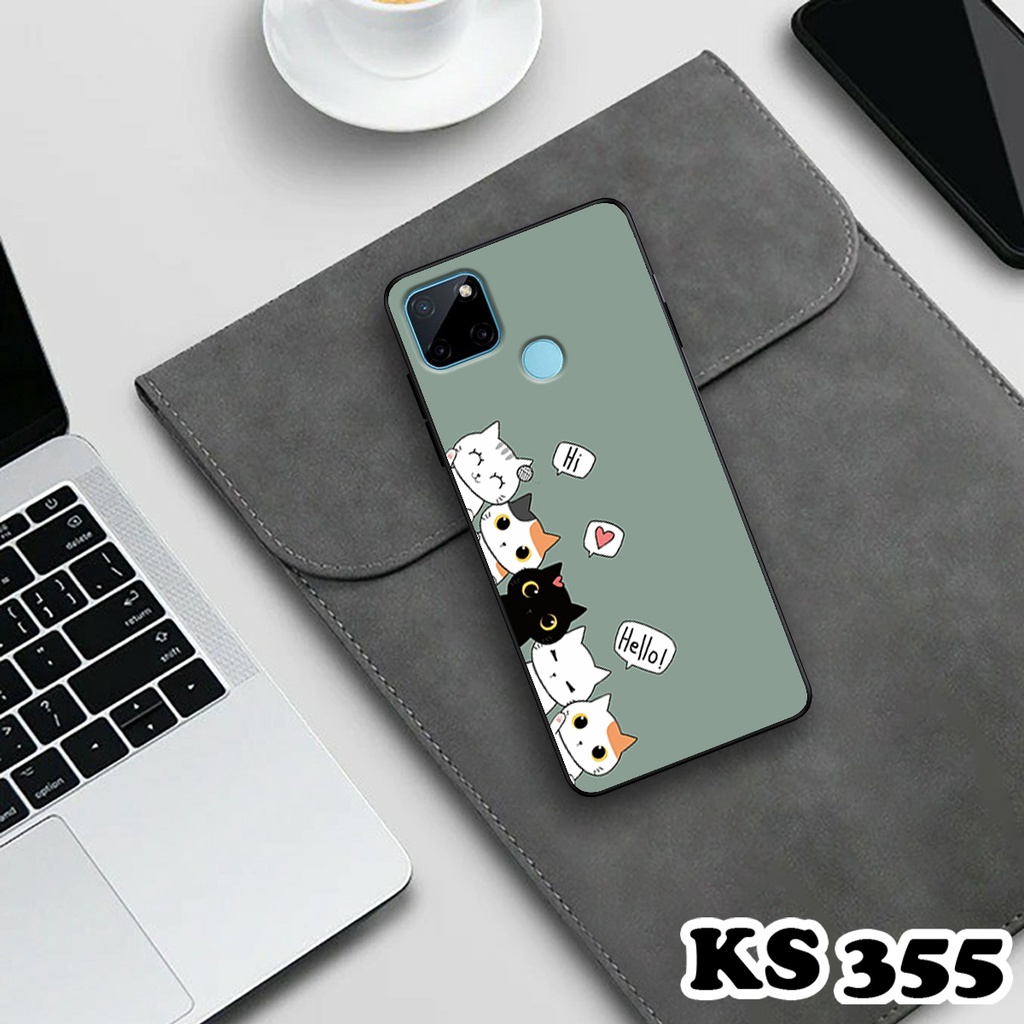Ốp lưng Oppo Realme C21y - Realme C21 - Ốp Oppo in hình Cat&amp;Bear đáng yêu - Chất liệu TPU siêu bền