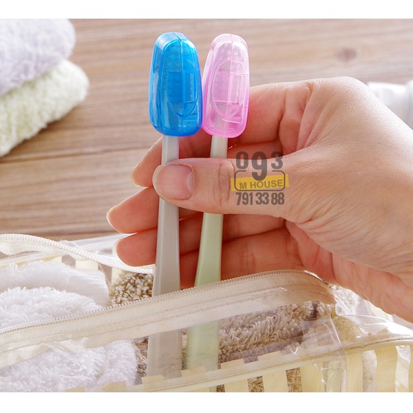 Combo 4 nắp đậy bàn chải đánh răng, hộp bọc đầu bảo vệ bàn chải
