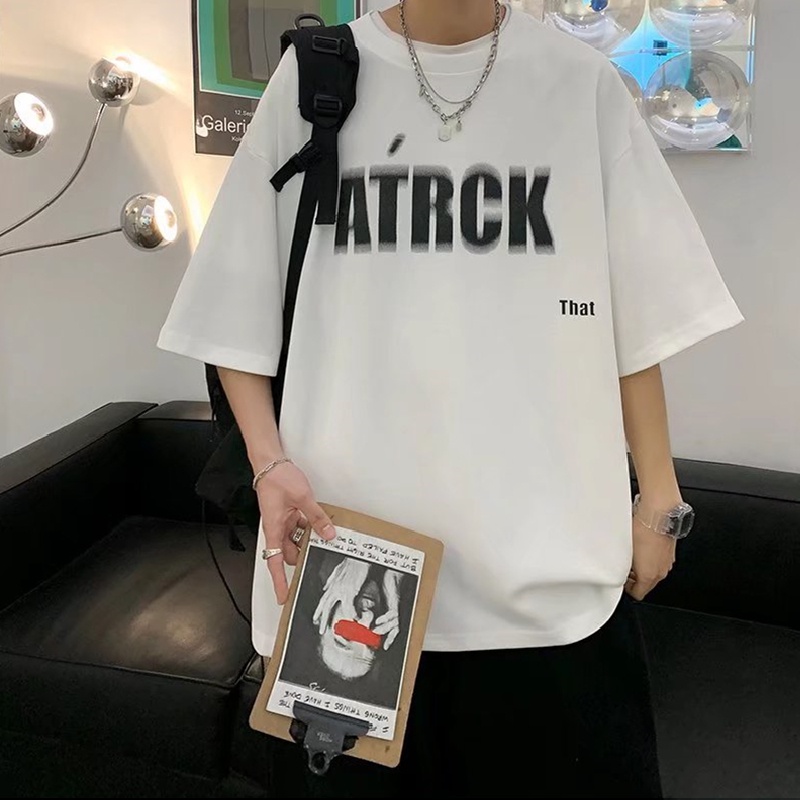 Áo Thun Dáng Rộng In Họa Tiết Hoạt Hình Phong Cách Hip Hop Thời Trang Mùa Hè Cho Nam Giới Có Size M-5XL