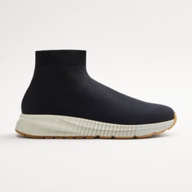 Giày bốt thể thao Zara authentic KNIT FABRIC HIGH-TOP