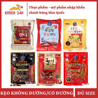 Kẹo Hồng Sâm Hàn Quốc Có đường/Không đường