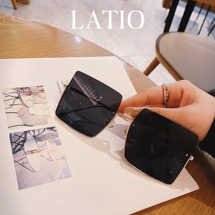 Kính mát nữ thời trang LATIO cao cấp mẫu thiết kế gọng vuông không viền sang chảnh