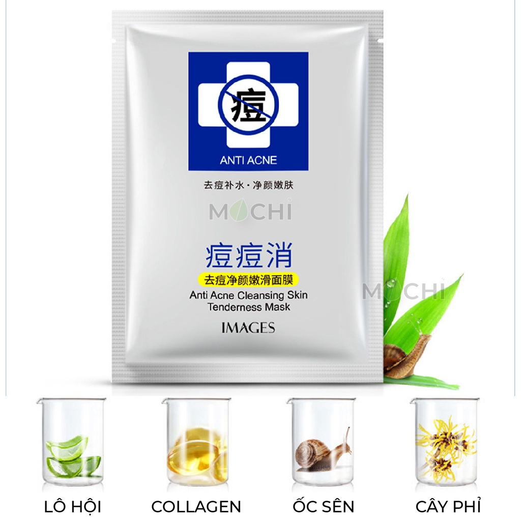 Mặt Nạ Giảm Mụn Kiềm Dầu Dưỡng Trắng Da Mụn Cám Mụn Đầu Đen Mask Giấy Cấp Ẩm Acne Skin IMAGES Nội Địa Trung MOCHI SHOP | BigBuy360 - bigbuy360.vn