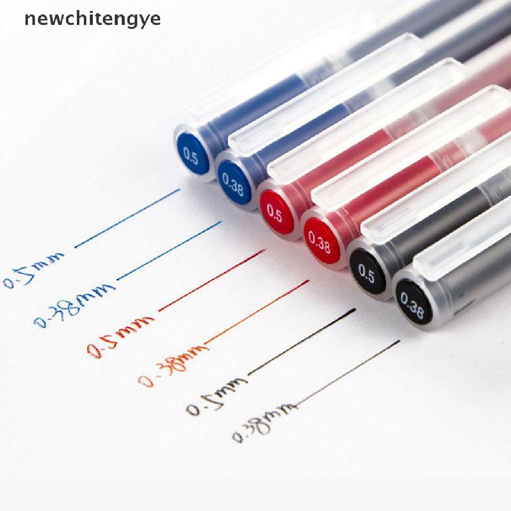 MUJI Set 5 bút mực gel ngòi 0.38mm/0.5mm không độc hại màu xanh/đen