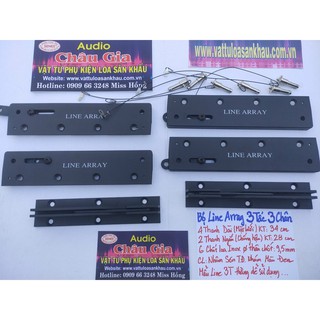 Nẹp loa array, line array 3T 3 chân 1 bộ Audio Châu Gia