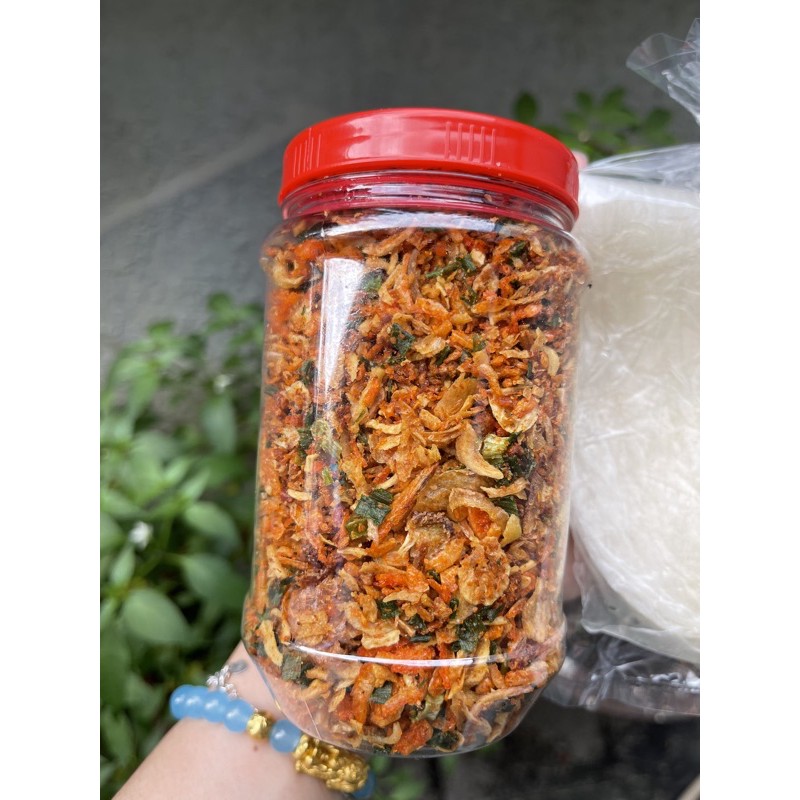Freeship50k! có video(Tặng bánh tráng) Muối tép hành phi cực thơm ngon Tây Ninh hủ 200gr! | BigBuy360 - bigbuy360.vn