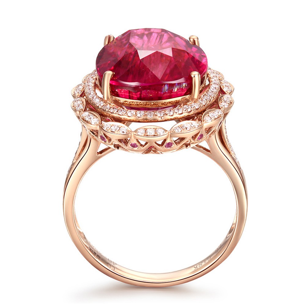 Nhẫn Đính Đá Ruby Nhân Tạo Sang Trọng Cho Nữ