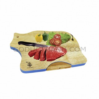 Thớt Hình Bò Gỗ Đức Thành Có Đế - 03321