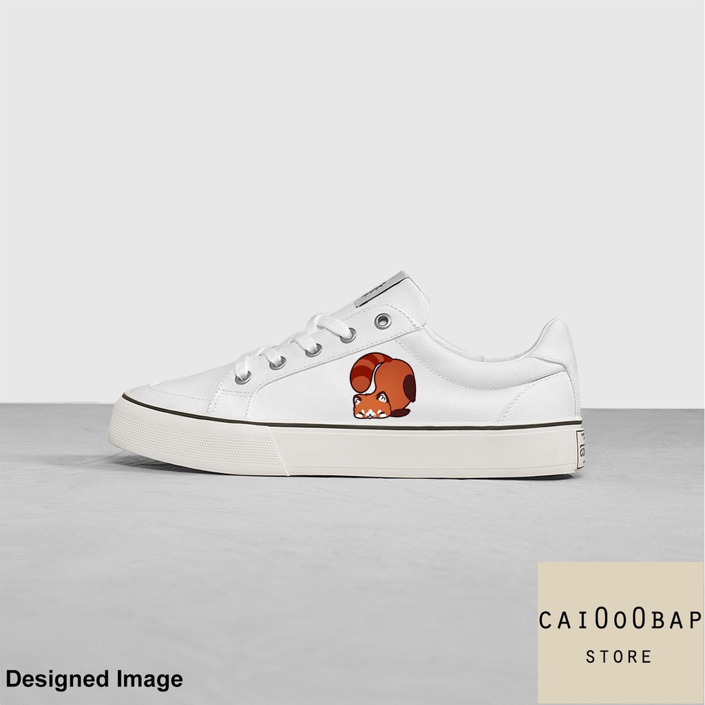 Giày Sneaker Trắng (hãng Ananas) Cổ Thấp Caibapstore Custom theo Mẫu Sẵn.