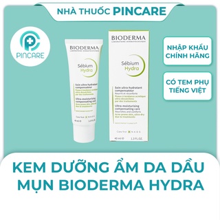 Kem dưỡng ẩm cho da khô Bioderma xanh Sebium Hydra 40ml - Hàng chính hãng - Nhà thuốc PinCare