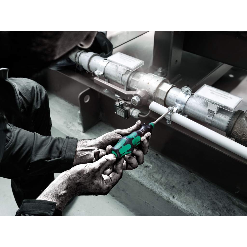 Bộ dụng cụ mở vặn vít Turbo Wera 05057482001 Kraftform Kompakt Turbo 1 với cán vít Turbo 1 vòng thành 4 vòng