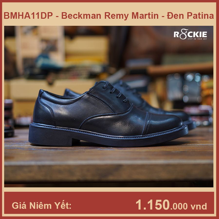 Giày Da Nam Beckman Oxford dòng Remy Martin - Giày da thật - Màu đen - BMHA11DP - R8ckie