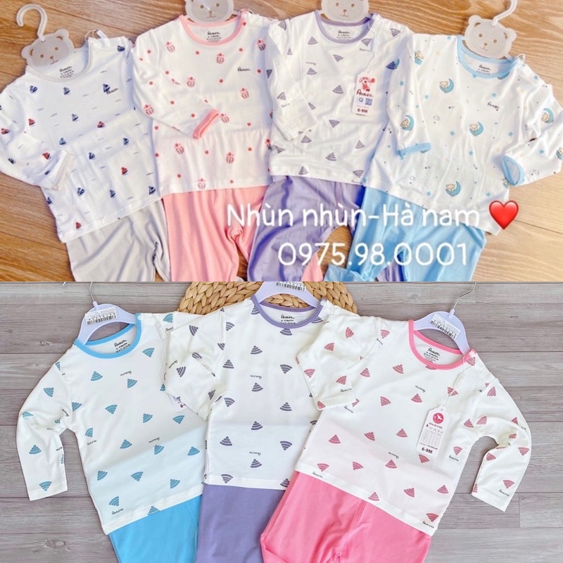 Bộ dài tay sợi tre Avaler size 6-9m đến 3-4y