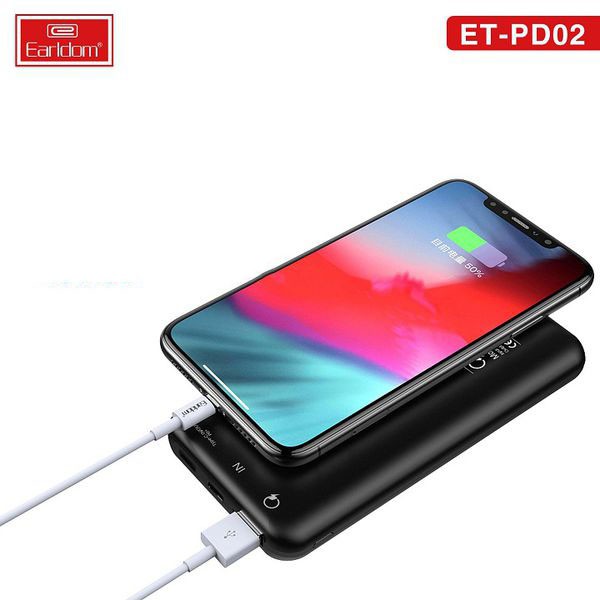 Sạc dự phòng Qc 3.0 10.000 mAh, Pin tích điện sạc nhanh quick charger dung lượng cao Earldom PD02 KLH Store