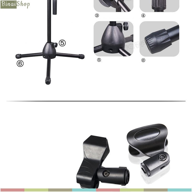 Transhine DT-01 - Chân Đế Micro Lùn Cho Nhạc Cụ Biểu Diễn