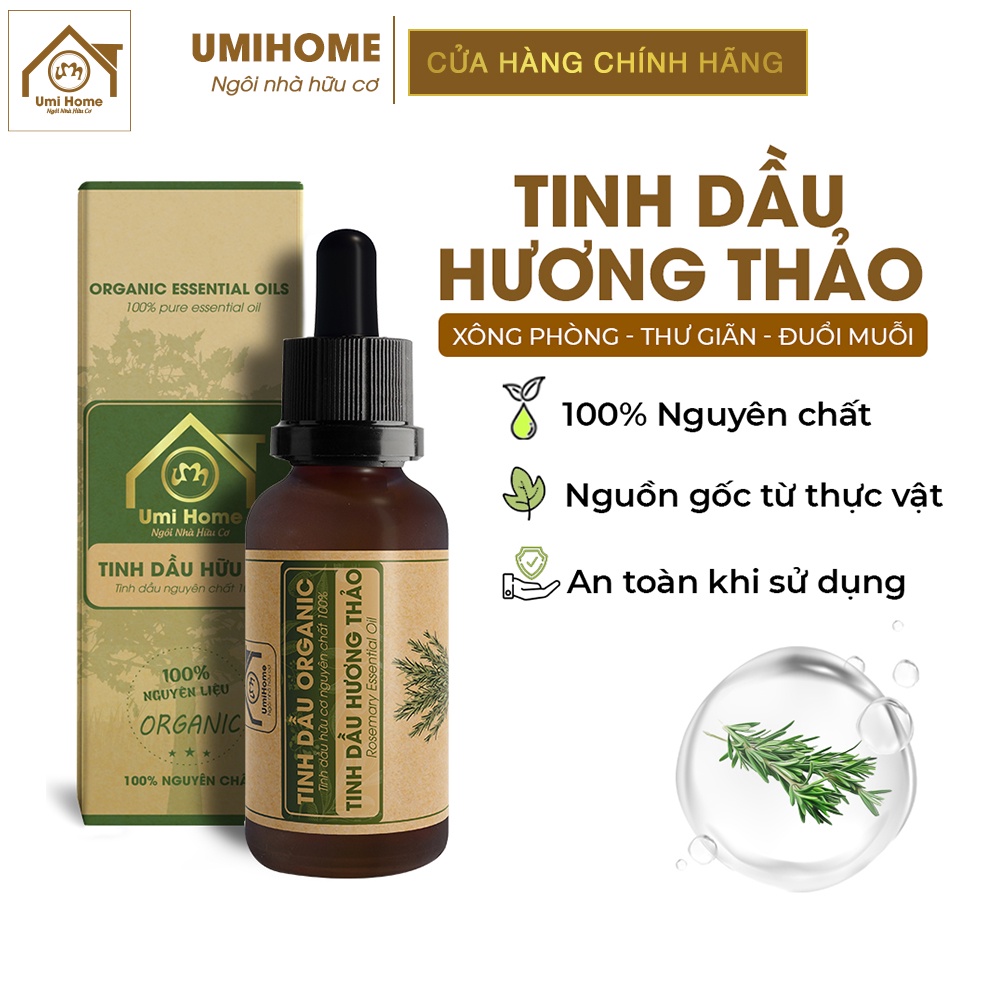 Tinh dầu Hương Thảo hữu cơ UMIHOME 10ml nguyên chất