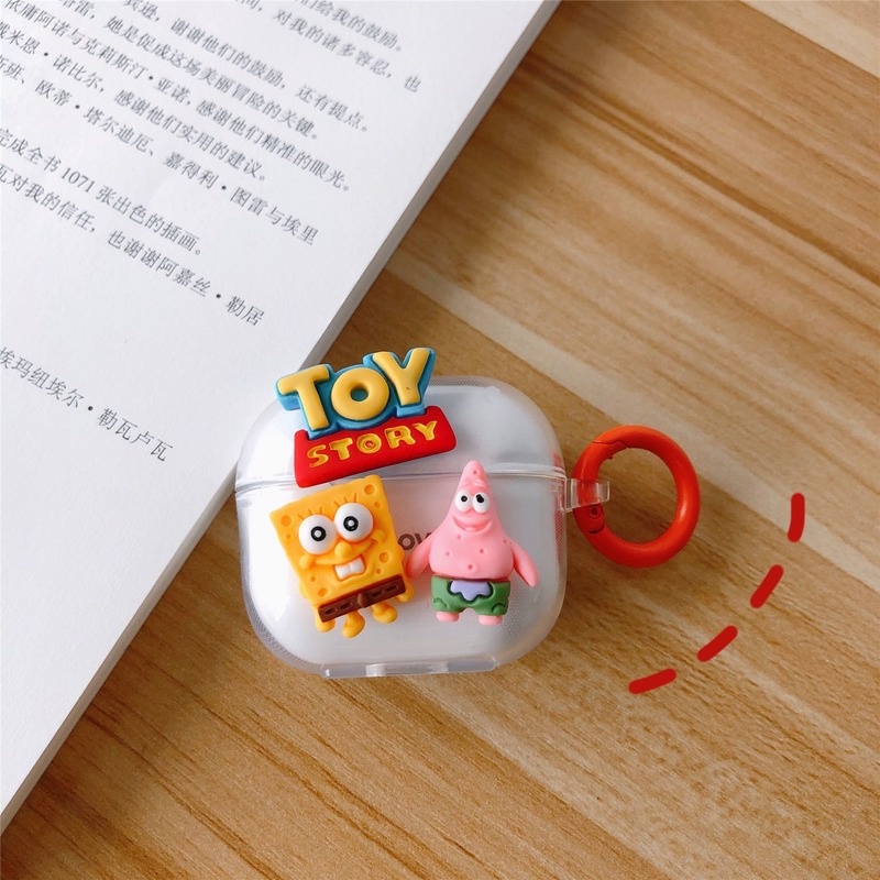 DISNEY Vỏ Bảo Vệ Hộp Sạc Tai Nghe Airpods F6 Mềm Trong Suốt Họa Tiết Chú Gấu Dễ Thương