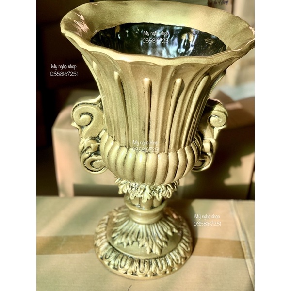 Bình hoa composite,Mỹ nghệ shop, decor, trang trí, quà tặng sinh nhật, tân gia, bình hoa giả, cao cấp mã cúp 13 bao vỡ