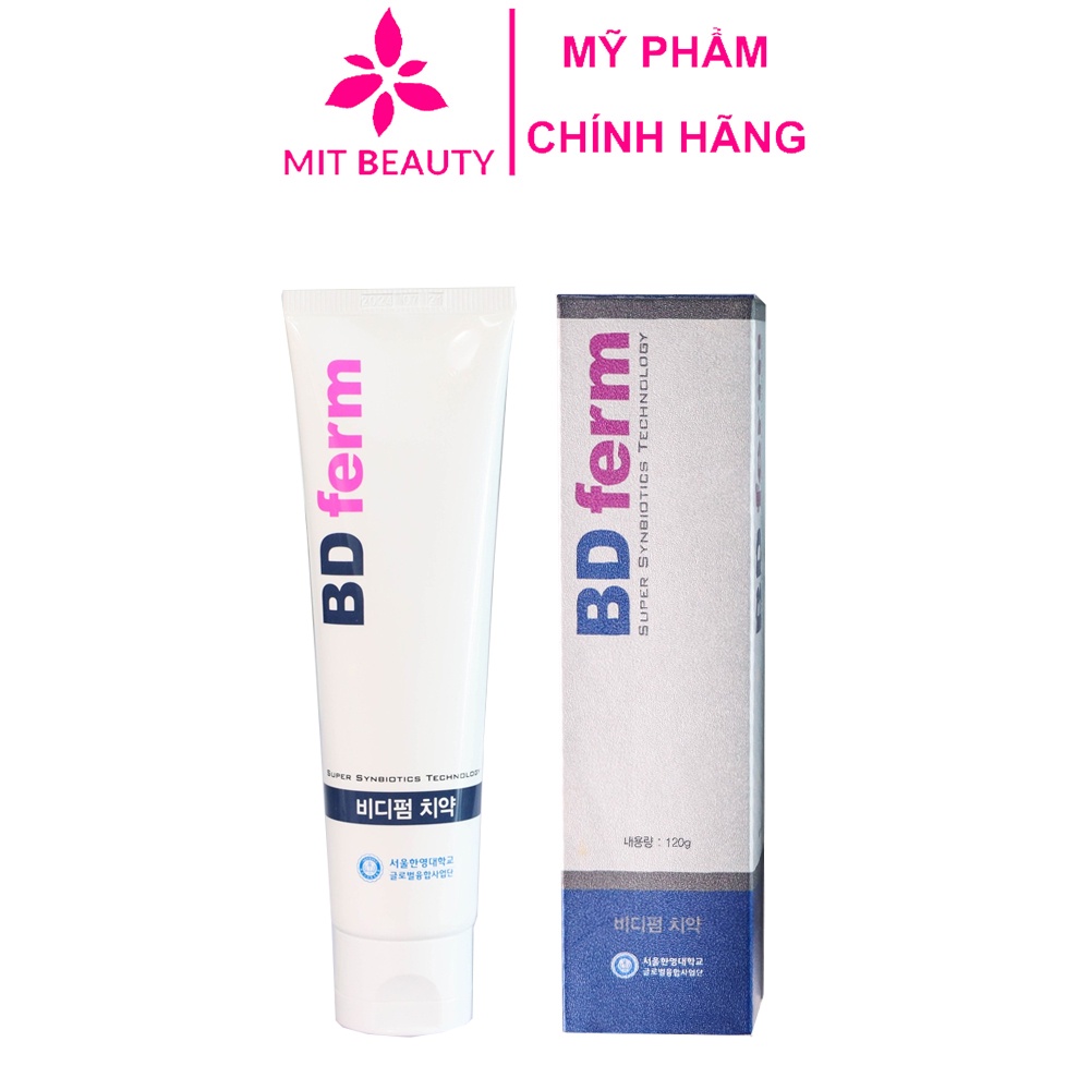 Kem đánh răng men vi sinh Bd Ferm Hàn Quốc 120g Mit Beauty làm trắng răng hương thơm mát chống ê buốt