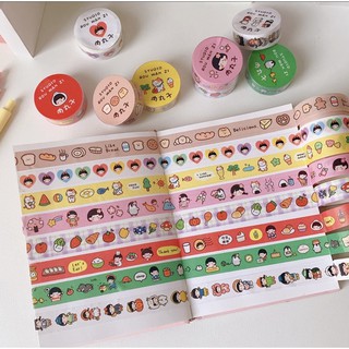 Washi tape/Cuộn băng dính washi tape 3 mét trang trí vật dụng sổ planner bullet journal Hàn Quốc Tẻn Tẻn