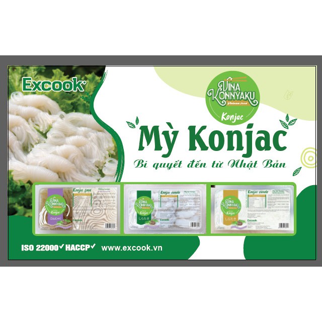 Mì Konjac/Mì nưa Vina Konnyaku- Dành cho người ăn kiêng, ăn chay, tiểu đường