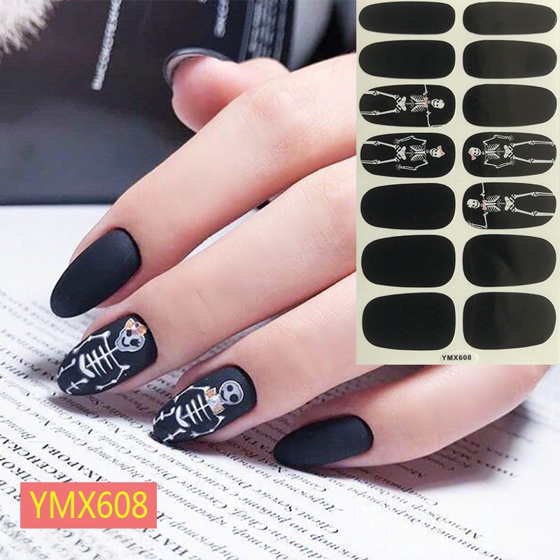 [Hàng mới về] Tờ 14 Sticker Dán Móng Tay 3d Phong Cách Dễ Thương Đầy Màu Sắc