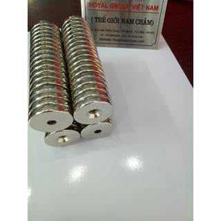 combo 50 viên nam châm 30x5 lỗ5