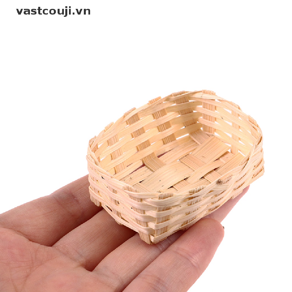 Giỏ Tre Mini Đựng Thức Ăn Tỷ Lệ 1: 12 Trang Trí Nhà Búp Bê