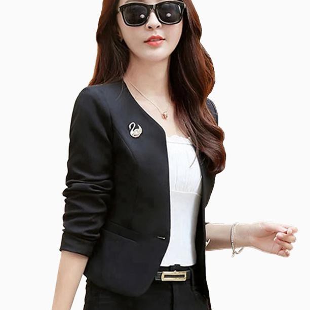 Set Áo Blazer Màu Trắng Đen + Quần Dài 234 8fastore Fa202 Thời Trang Công Sở Cho Nữ