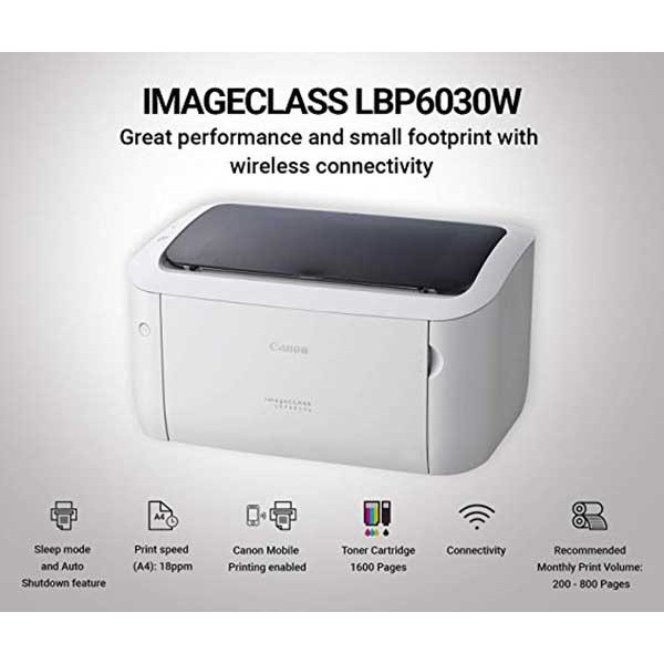 Máy in Laser trắng đen Canon LBP6030w - Hàng Chính Hãng