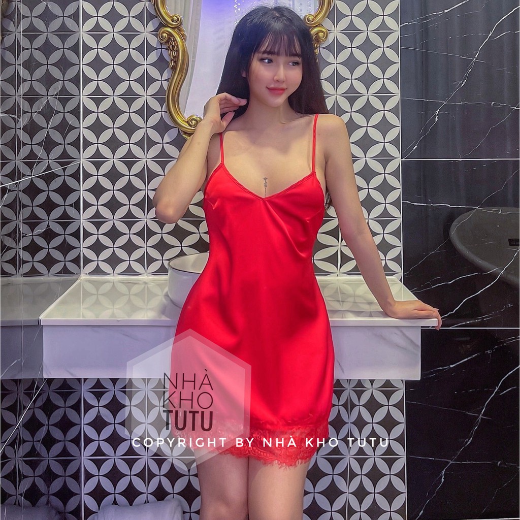 Đầm ngủ Lụa Latin Hàng Châu TuTu S010