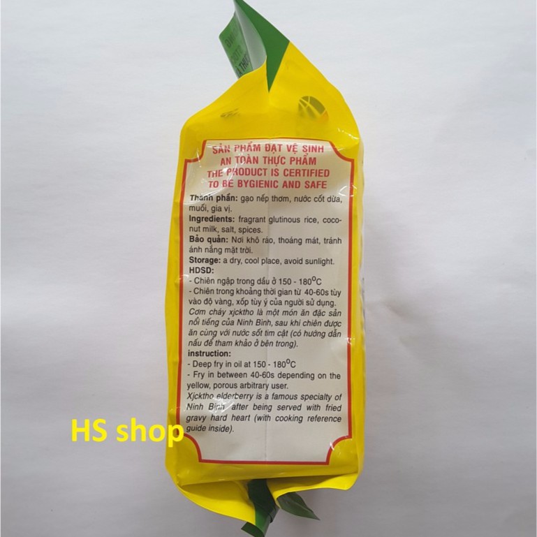 Cơm cháy khô Xicktho (Chưa chiên) 500gr - Đặc sản Ninh Bình - NPP HS shop