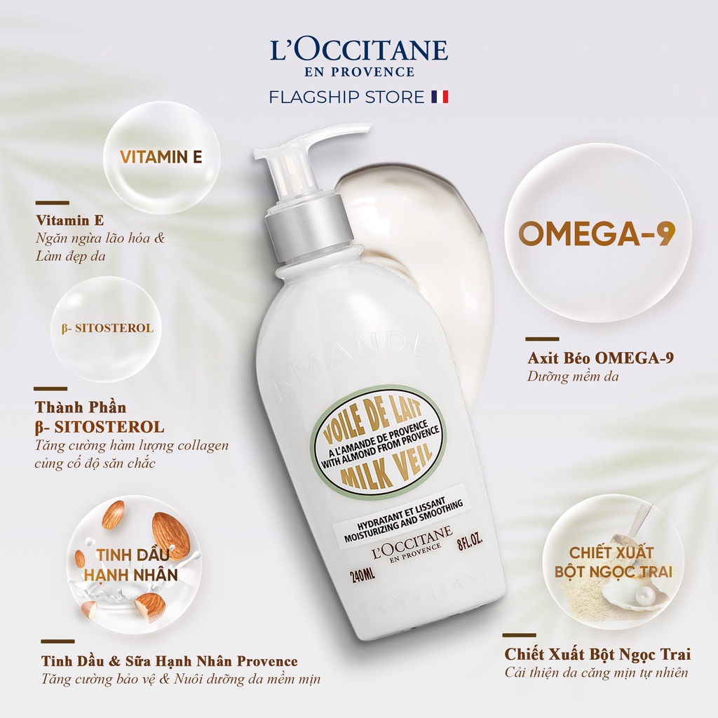 Sữa Dưỡng Thể Hạnh Nhân L'Occitane Almond Milk Veil 240ml