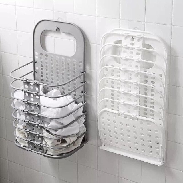 Giỏ Treo Bên Hong Máy Giặt, Giỏ đựng đồ thông mình gấp gọn